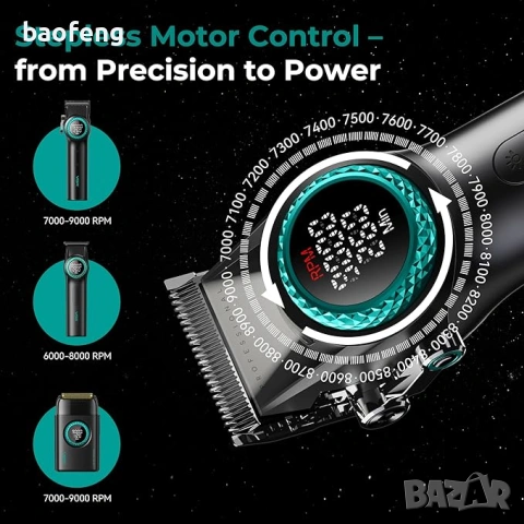 Нов 32 части VGR Stepless 4 в 1 за барбер / фризьори Професионален комплект машинки за подстригване , снимка 9 - Фризьорски принадлежности - 53525283