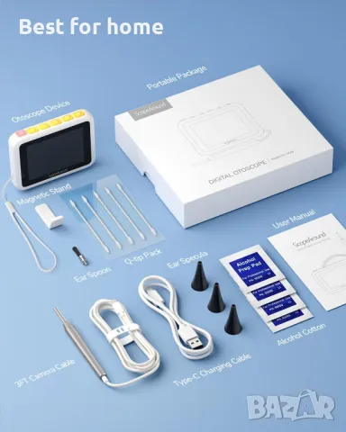 Медицински отоскоп с дисплей ScopeAround M28, снимка 8 - Медицинска апаратура - 46935890