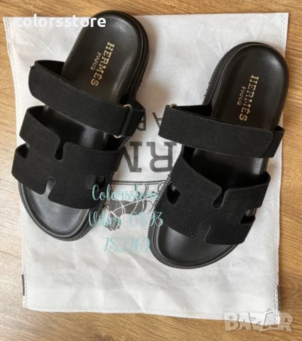 Чехли черен велур Hermes/BR38t