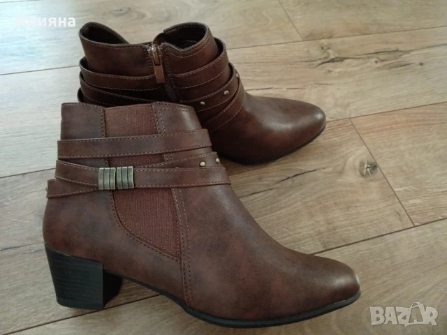 дамски боти кафяви цвят, 39 номер