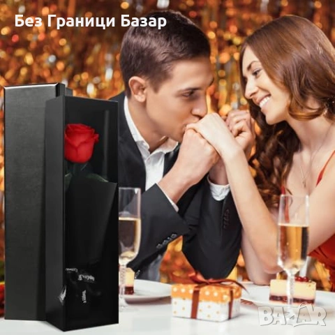 Нова Вечна истинска червена роза 3-5 години без поддръжка подарък жена, снимка 5 - Други - 53666866