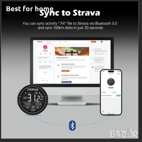 CYCPLUS GPS велосипеден компютър ANT+ Bluetooth, снимка 8 - Части за велосипеди - 49340826