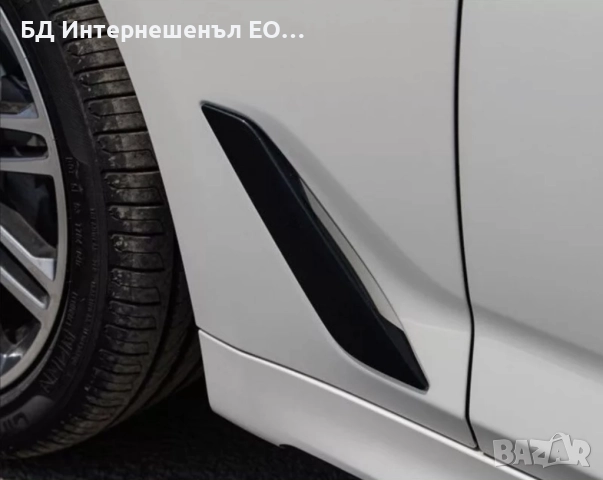 51137349593  Лайстна за преден ляв въздуховод калник, BMW, 5 G30 G31, Хром, снимка 5 - Части - 52190482