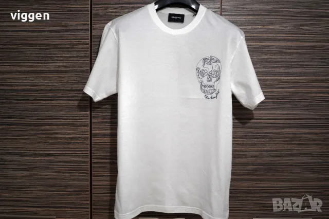 Нова оригинална фланелка The Kooples с бродиран череп. Цвят бял. Размер М. Топ цена 45лв., снимка 14 - Тениски - 50223456