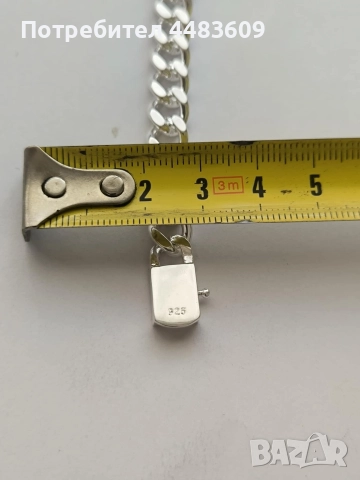 Масивна Сребърна Гривна , снимка 6 - Гривни - 52871634