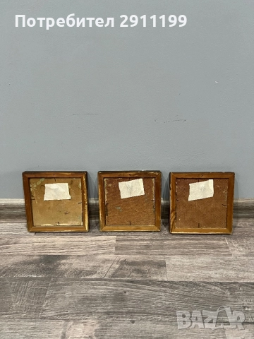 Малка маслена картина, комплект от три, снимка 9 - Картини - 52814096