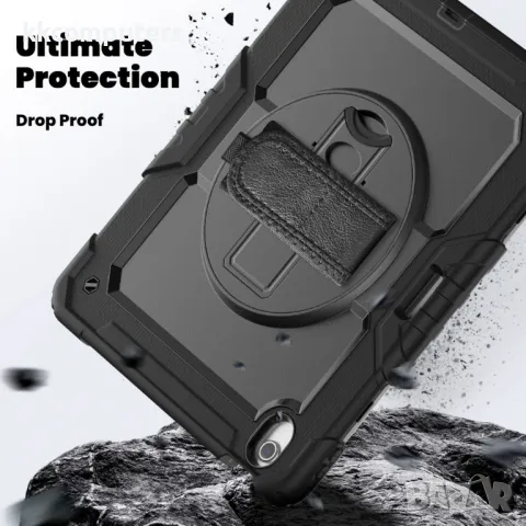 iPad Air 13 (2025) / (2024) Hybrid Tablet Case with Hand Grip & Strap TPU Силиконов Калъф и Протекто, снимка 8 - Калъфи, кейсове - 50030721