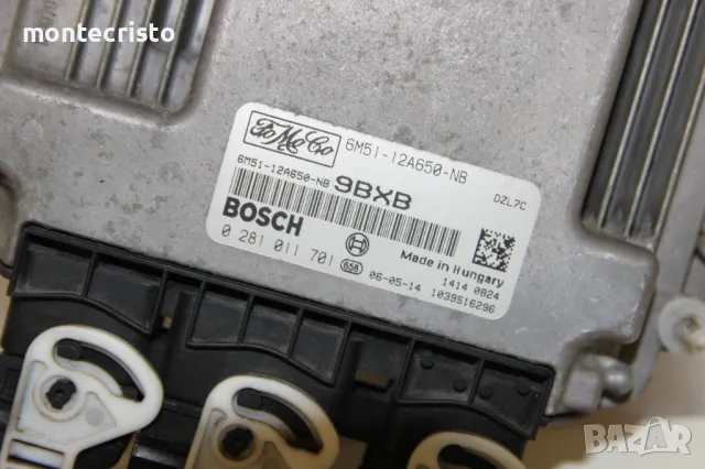 Моторен компютър Ford Focus C-Max (2003-2010г.) 6M5112A650NB / 6M51-12A650-NB / 0281011701, снимка 2 - Части - 50422537