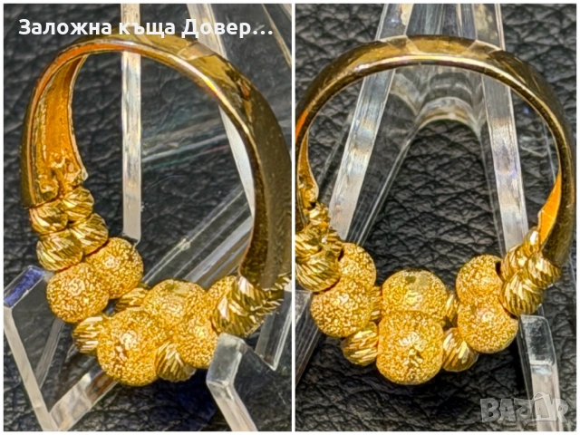 Златен пръстен 14 K 585 Gold zlaten prasten zlatni, снимка 10 - Пръстени - 53745778