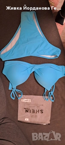 бански компект в син цвят, снимка 3 - Бански костюми - 54005396