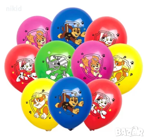 Пес патрул Paw patrol кучета куче Обикновен надуваем латекс латексов балон парти, снимка 8 - Други - 30354979