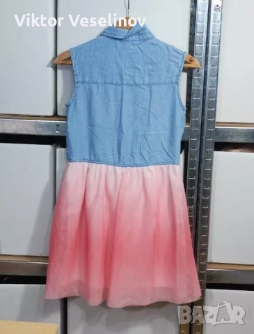 НОВА Детска Ролкя GUESS Размер 14 / 164 см Без Ръкави Дънкова, снимка 2 - Детски рокли и поли - 52337092