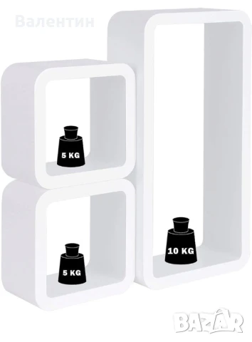 Комплект от 3 стенни рафта, снимка 2 - Етажерки - 51147785