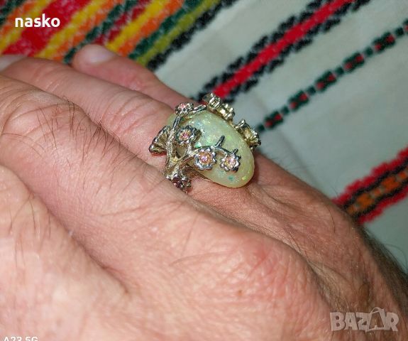 Дамски флорален пръстен, снимка 13 - Антикварни и старинни предмети - 46456562