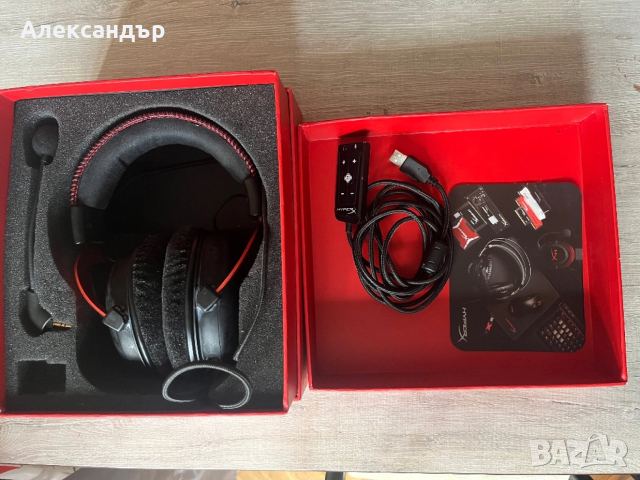 Геймърски слушалки HyperX Cloud II Red, Микрофон, Черно/Червено, снимка 5 - Слушалки и портативни колонки - 52549133