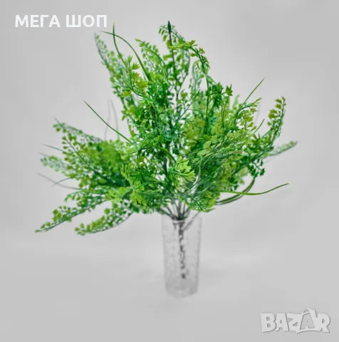 Изкуствена зелена аранжировка – Естествена свежест без поддръжка, снимка 2 - Изкуствени цветя - 50332287