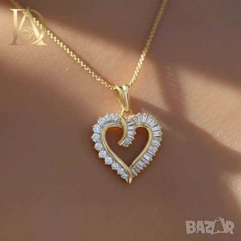 Ново Златно Колие с 0.55кт Естествени Диаманти, снимка 2 - Колиета, медальони, синджири - 43145260