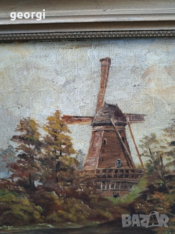 две антични картини маслени бои върху платно на художника M. Vasseax, снимка 16 - Картини - 54029832