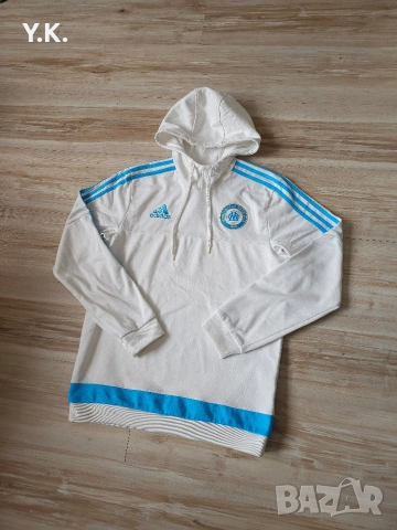 Оригинален мъжки суичър Adidas x F.C. Olympique Marseille / Season 15-16, снимка 2 - Суичъри - 53315482