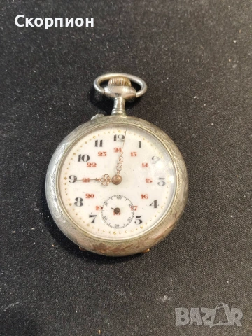 Швейцарски джобен часовник - Argentan -  Цилиндър - РЯДЪК, снимка 2 - Джобни - 47006822