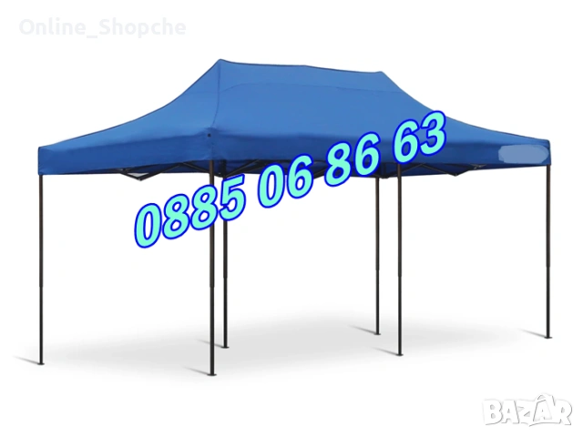 Градински сгъваеми шатри 3х3м, 3х4.5м, 3х6м, павилион, страници, платнище, снимка 8 - Градински мебели, декорация  - 32583236