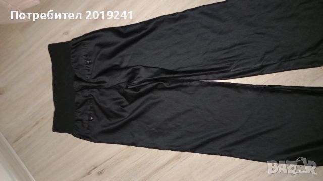 Черен летен панталон с широки крачоли, снимка 2 - Панталони - 45804829