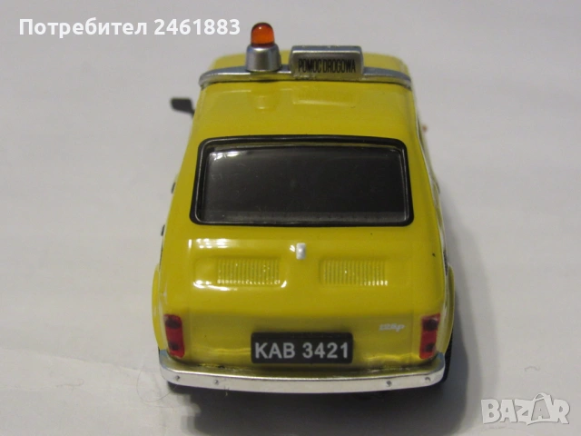 1/43 метална колекционерска количка DéAgostini Polski Fiat 126P пътна помощ Новa, снимка 3 - Колекции - 53262823