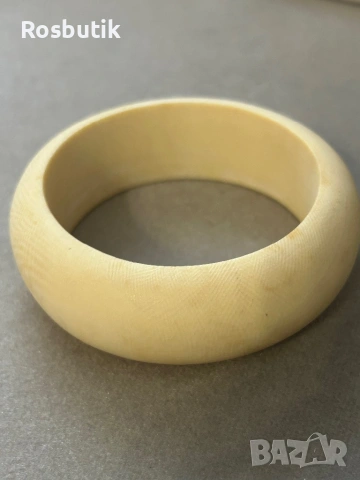 Уникална  масивна винтидж гривна от слонова кост  , снимка 2 - Антикварни и старинни предмети - 53383575