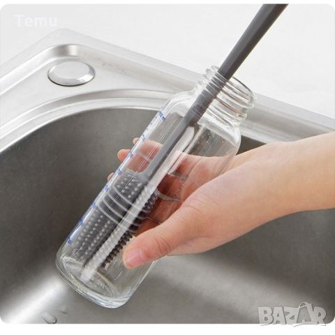 Универсална силиконова четка за измиване на чаши и бутилки, снимка 3 - Аксесоари за кухня - 45836087