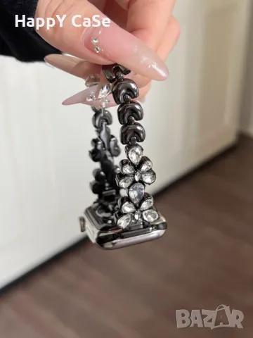 DIAMOND BUTTERFLY Каишка верижка за Huawei Watch/Samsung/Apple iWatch/Xiaomi/Garmin/Amazfit, снимка 6 - Каишки за часовници - 49236504