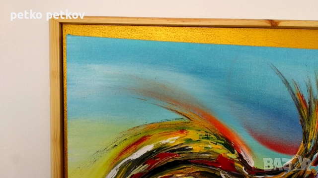 Абстрактна картина Skeivt (крив), снимка 4 - Картини - 51877118