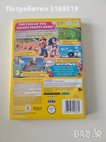 Mario & Sonic at the London 2012 Olympic Games Nintendo Wii, снимка 2 - Игри за Nintendo - 53093010