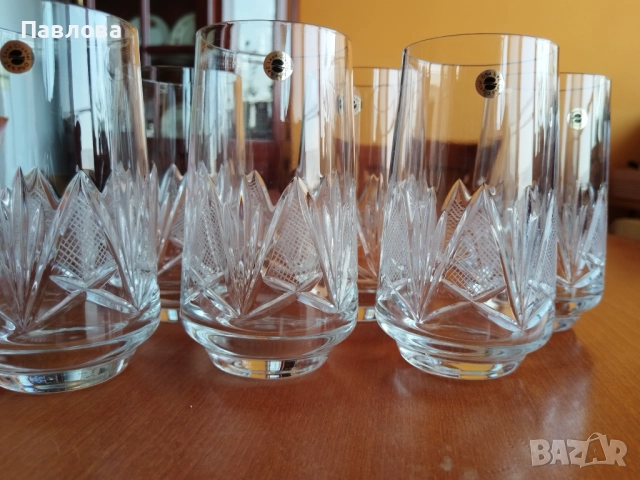 Кристални чаши за безалкохолни серия Моника , снимка 3 - Чаши - 51611192