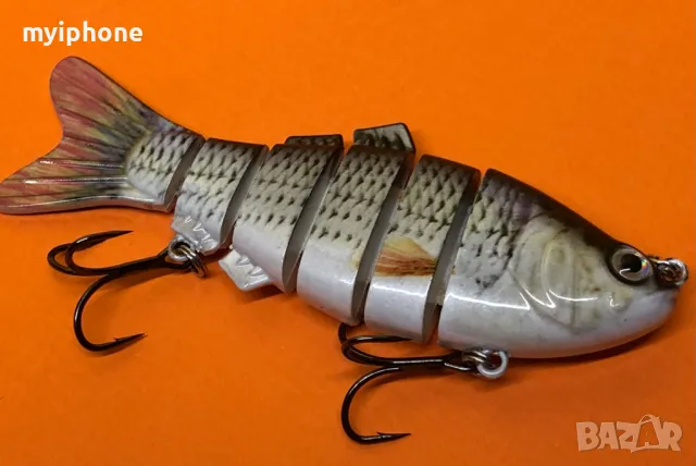 VTAVTA 10/14 см потъващи воблери Риболовни примамки Съединена Crankbait Swimbait 8-сегментна твърда , снимка 1 - Стръв и захранки - 48495742