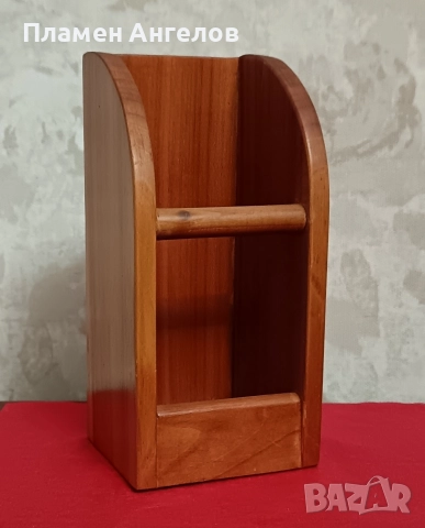 Дървена кутия със шест броя бъркалки, снимка 2 - Прибори за хранене, готвене и сервиране - 52923041