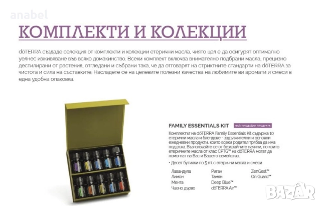 комплект етерични масла Family Essentials Kit 