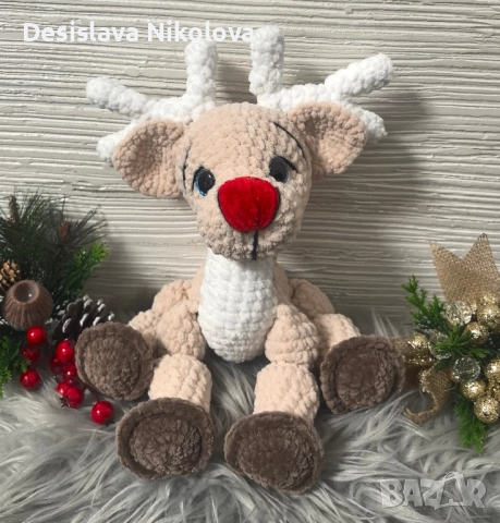 Амигуруми, плетена играчка, Коледа , снимка 5 - Плюшени играчки - 52311265