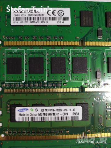 ✅ 7GB DDR3 1333MHz Samsung, Sharetronic, Corsair VS, Рам памет за компютър, снимка 4 - RAM памет - 45674109