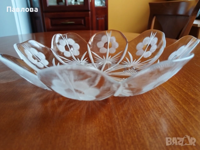 Кристална фруктиера , снимка 6 - Декорация за дома - 54069611