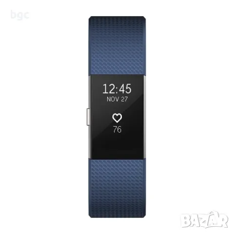 НОВА Фитнес гривна Fitbit Charge 2, Blue Silver, Small - 24 месеца гаранция, снимка 3 - Смарт часовници - 48915165