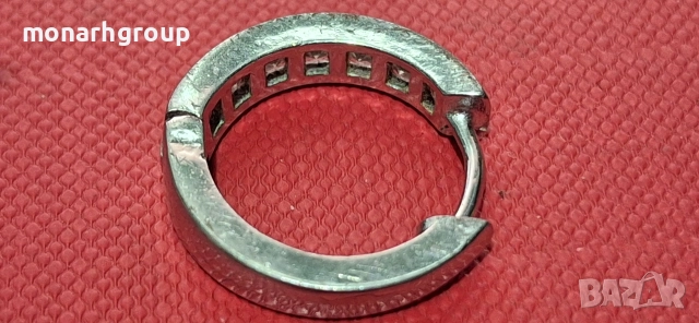 Сребърна обеца, снимка 6 - Обеци - 52713781