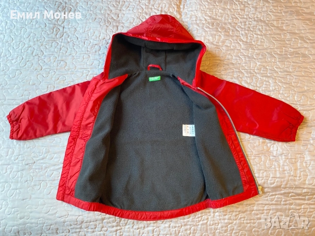 Детско яке, шуба Benetton 98 размер, снимка 4 - Детски якета и елеци - 52259079
