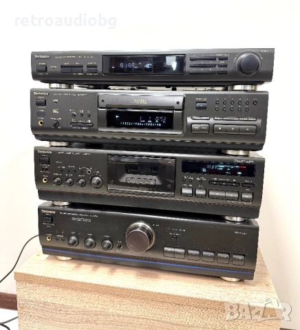 🔊Ретро аудио система - сет TECHNICS - усилвател, сд плеър, триглав дек и тунер🔊, снимка 2 - Аудиосистеми - 53054638
