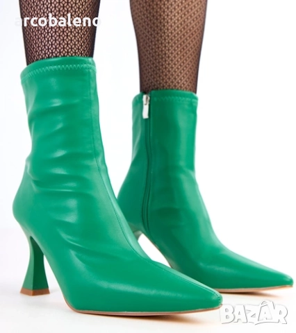 Дамски боти на висок ток изработени от еко кожа Fatira, 3цвята , снимка 8 - Дамски боти - 51827615