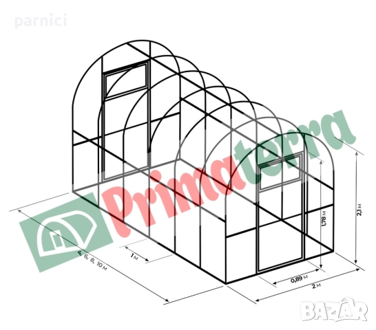 Оранжерия Primaterra Mini, снимка 2 - Оранжерии - 48250302