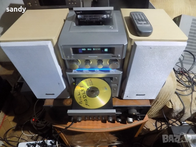 Мини комплект Panasonic със мини диск, снимка 3 - Аудиосистеми - 52522532