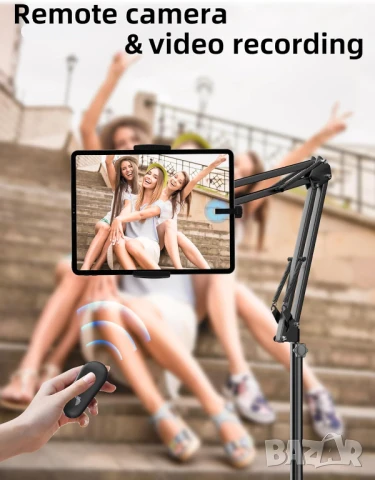 VOLTIFYMAX Подова поставка за Kindle с дистанционно обръщане на страници, 4.7-13 инча (черна), снимка 5 - Други стоки за дома - 50918151