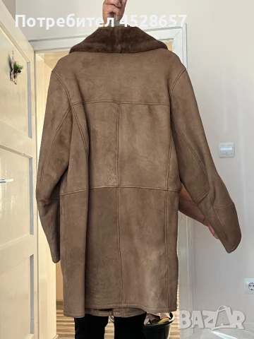 Мъжки кафяв кожух, снимка 2 - Сака - 50971014