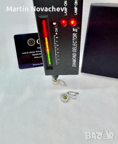 Сребърни обеци с мойсанит (Диамант) 0.5 карата, снимка 8 - Обеци - 54062736