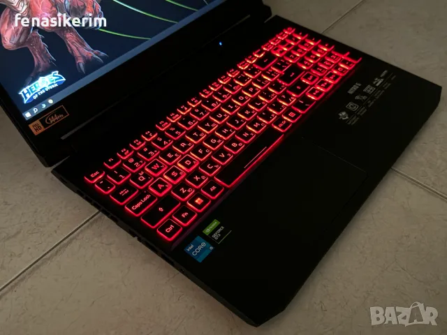 15.6' 144Hz IPS Core i5-11300H Acer Nitro 5 16GB DDR4/512GB NVMe/Подсветка/Nvidia GTX 1650 4GB DDR6, снимка 6 - Лаптопи за игри - 46909133